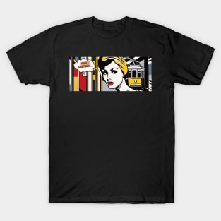 The Art of Trams - American Pop Art Style #002 - Mugs For Transit Lovers T-Shirt